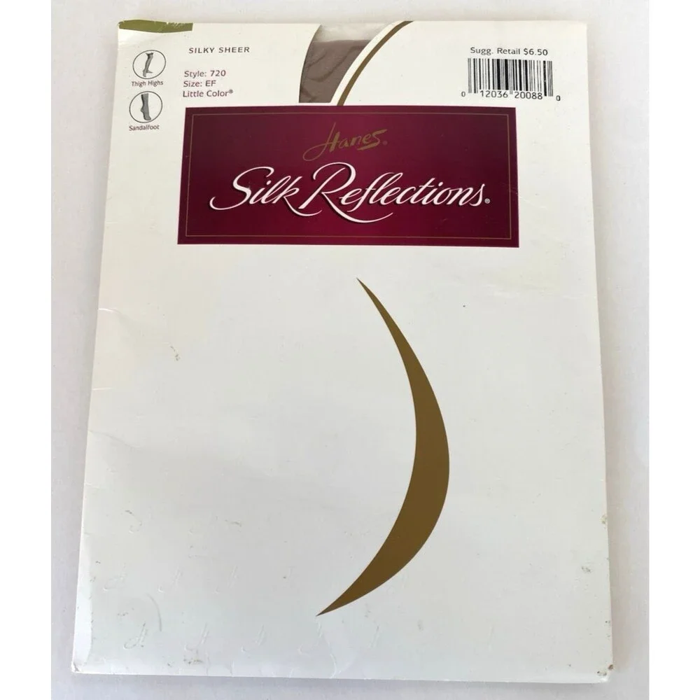 Vintage Hanes Pantyhose Lot of 3 Silk Sheer Control Top New in Box